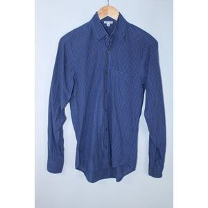 Steven Alan Men's XS Navy Blue Check Long Sleeve Shirt